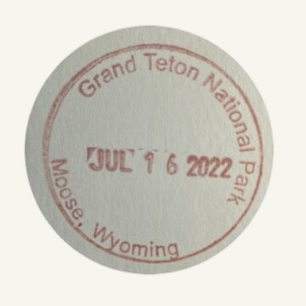 A real Grand Teton cancellation stamp